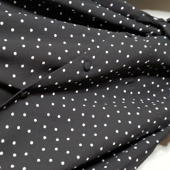 NWT 1. State Scatter Dot Wrap Front Long Sleeve Mini Dress size 4 - Picture 7 of 10